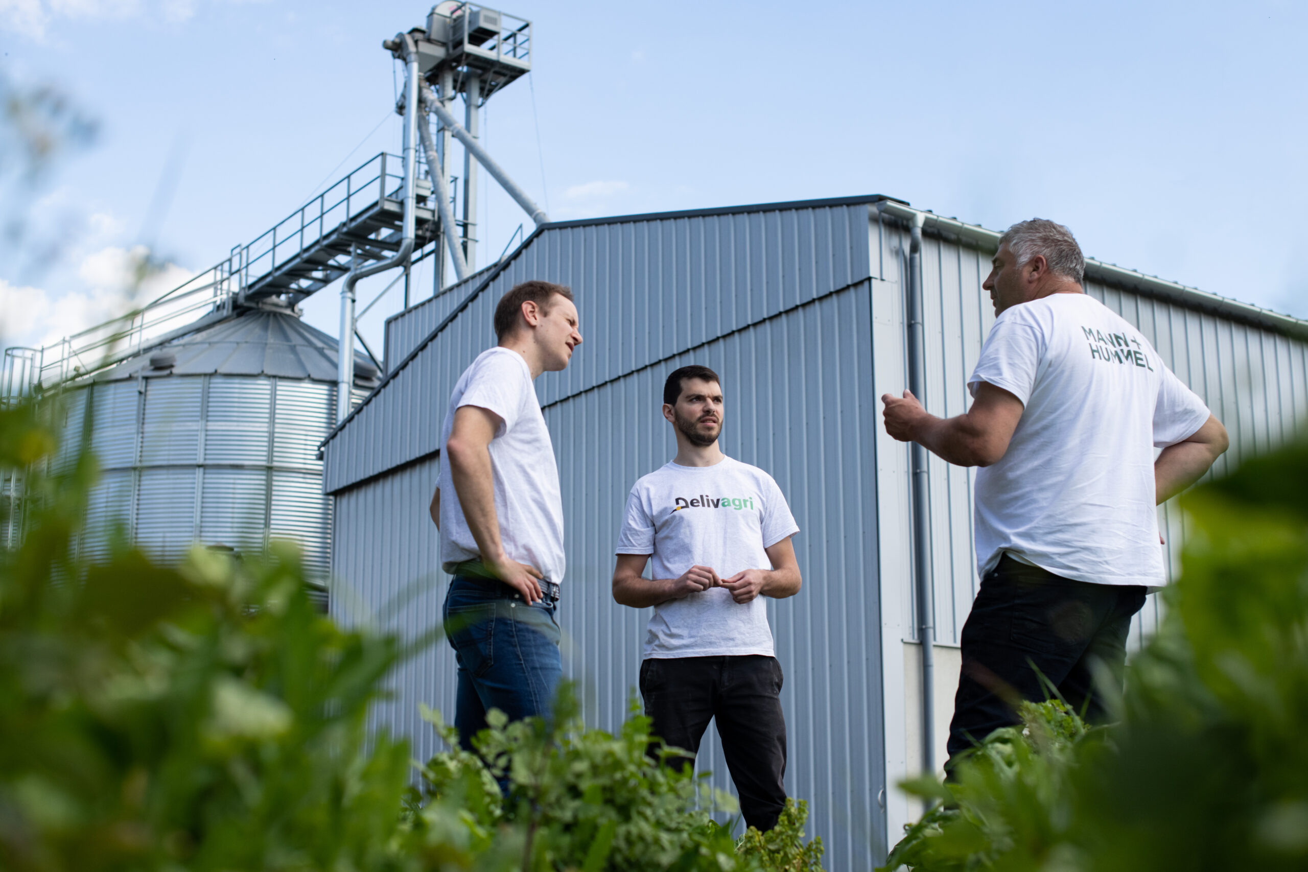 visite dans une ferme échange avec un client